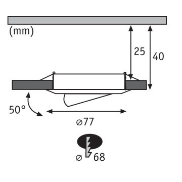 Paulmann 93578 - SADA 3xLED/3,8W Podhľadové svietidlo FOCUS 230/12V