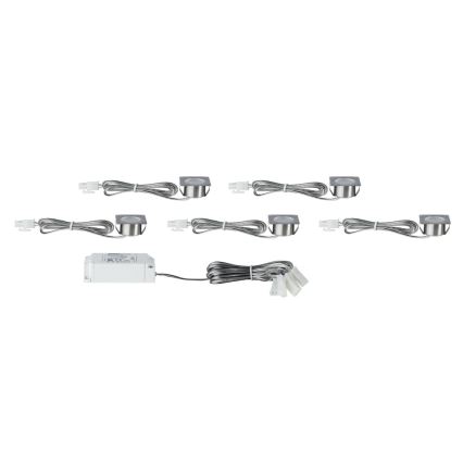 Paulmann 93587 - SADA 5x LED Podhľadové svietidlo 5xLED/0,4W/12V/230V 2700K
