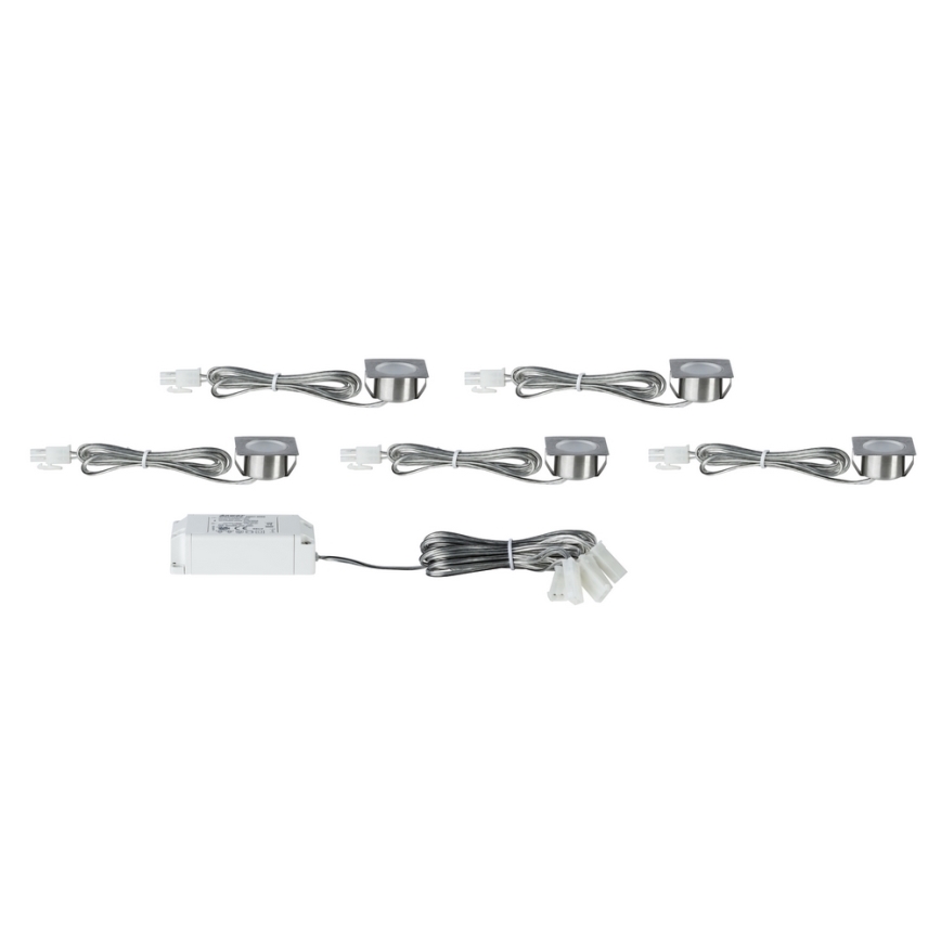 Paulmann 93587 - SADA 5x LED Podhľadové svietidlo 5xLED/0,4W/12V/230V 2700K