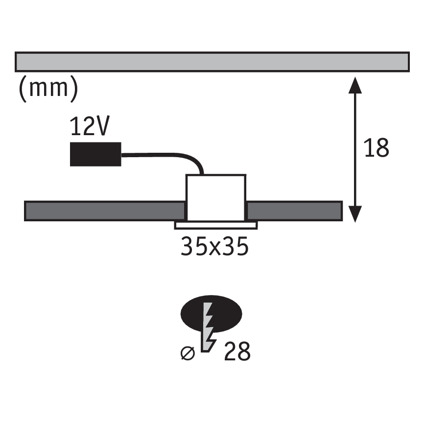 Paulmann 93587 - SADA 5x LED Podhľadové svietidlo 5xLED/0,4W/12V/230V 2700K