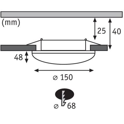 Paulmann 93590 - SADA 4xLED/3W Stropné svietidlo ROLLING 230V