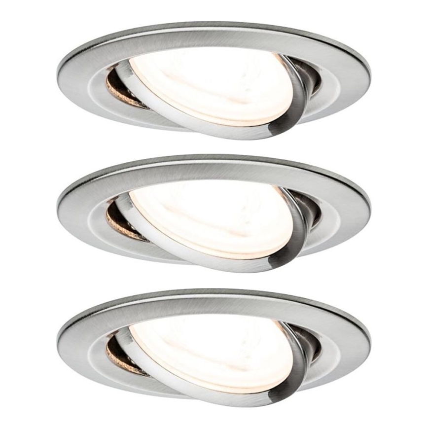 Paulmann 93652 - SADA 3x LED GU10/6,1W IP23 Kúpeľňové podhľadové svietidlo 230V