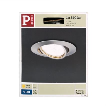 Paulmann 93849 - LED-GU10/4,5W/230V Podhľadové svietidlo PREMIUM LINE 230V