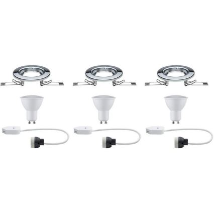 Paulmann 93853 - SADA 3xLED-GU10/4,5W Podhľadové svietidlo STARR 230V