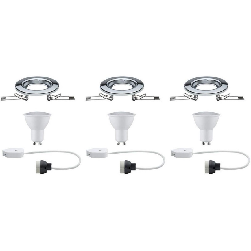 Paulmann 93853 - SADA 3xLED-GU10/4,5W Podhľadové svietidlo STARR 230V