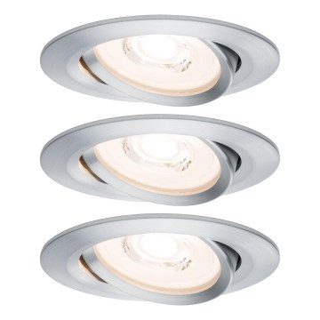 Paulmann 93943 - SADA 3x LED/6,8 W IP23 Stmievateľné kúpeľňové zapustené svietidlo COIN 230 V