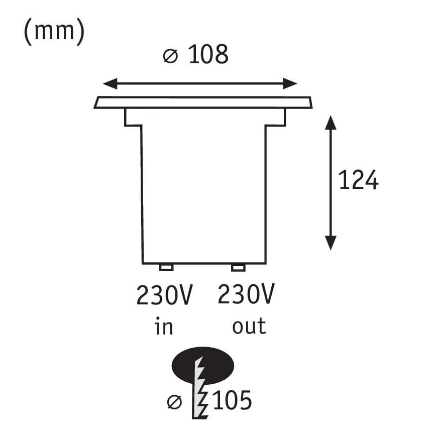 Paulmann 93992 - LED GU10/3,5W IP67 Vonkajšie zápustné svietidlo SPECIAL 230V