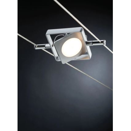 Paulmann 94107 - SADA 4xLED/4,3W Bodové svietidlo do lanového systému MAC 230V matný chróm
