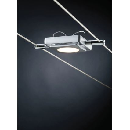 Paulmann 94107 - SADA 4xLED/4,3W Bodové svietidlo do lanového systému MAC 230V matný chróm