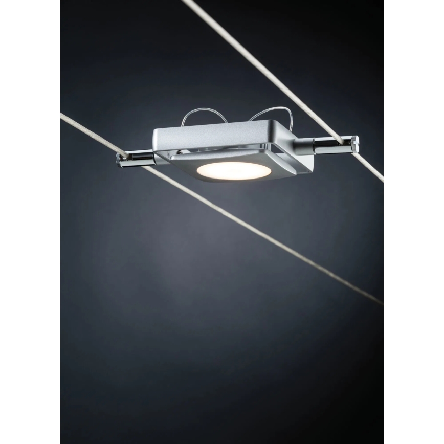 Paulmann 94107 - SADA 4xLED/4,3W Bodové svietidlo do lanového systému MAC 230V matný chróm