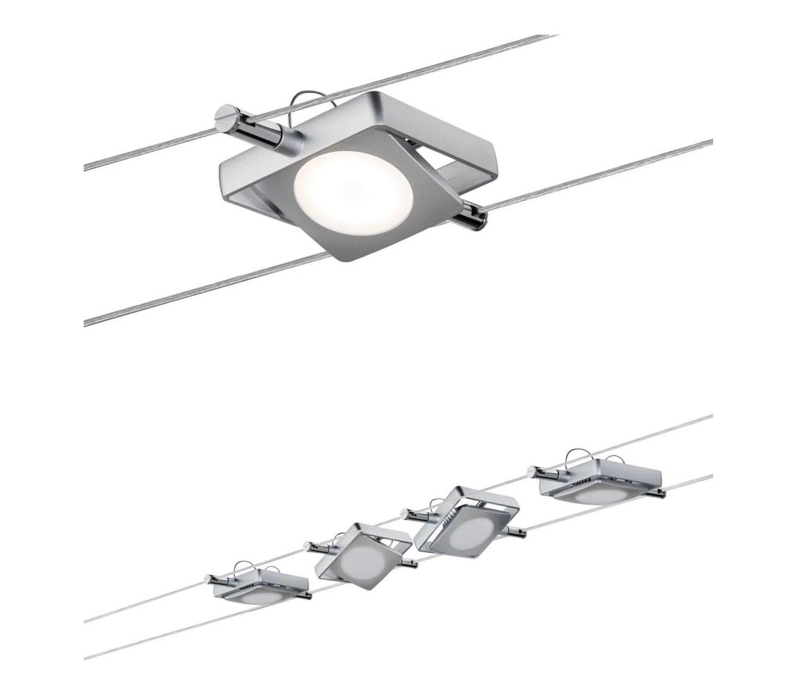 Paulmann 94107 - SADA 4xLED/4,3W Kompletný lanový systém MAC 230V 94107