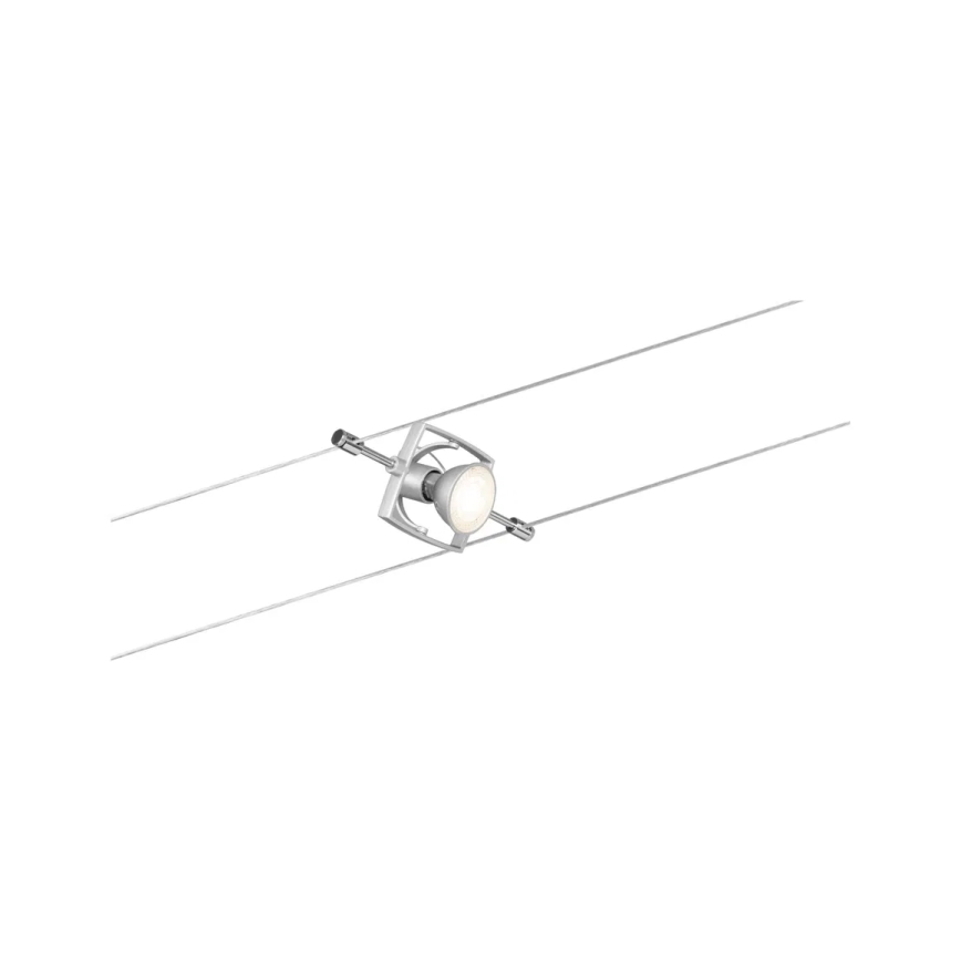 Paulmann 94152 - SADA 7xGU5,3/10W Kompletný lanový systém MAC 230V matný chróm