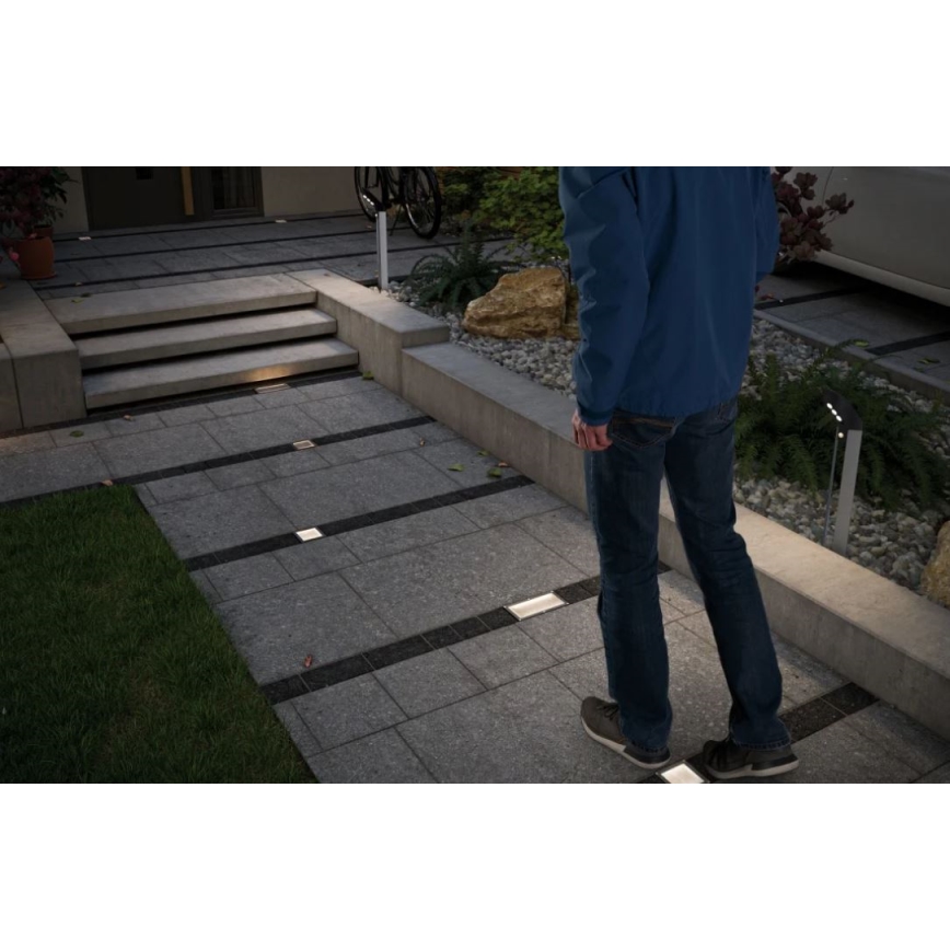 Paulmann 94238 - LED/0,7W IP67 Solárne nájazdové svietidlo ARON 3,7V 650 mAh