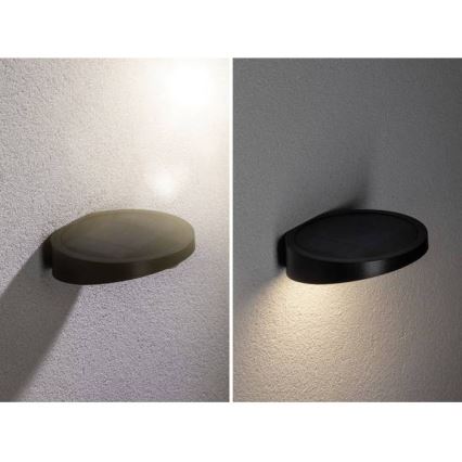 Paulmann 94246 - LED/1,2W IP44 Vonkajšie solárne svietidlo so senzorom RYSE 3,7V 1800 mAh