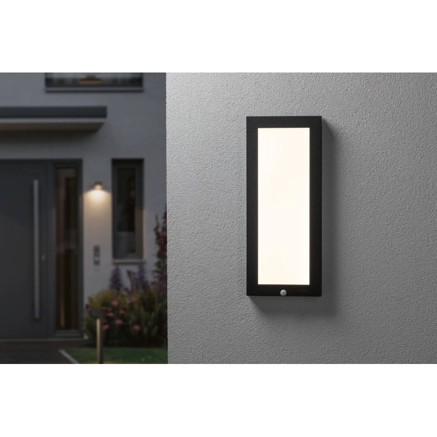 Paulmann 94256_1 - LED/10W IP44 Vonkajšie stropné svietidlo so senzorom 230V