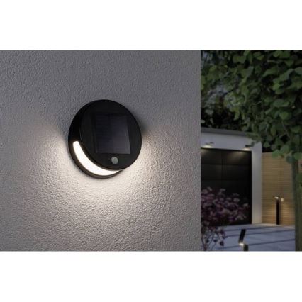 Paulmann 94265 - LED/3W IP44 Vonkajšie solárne svietidlo so senzorom HELENA 3,7V 1800 mAh