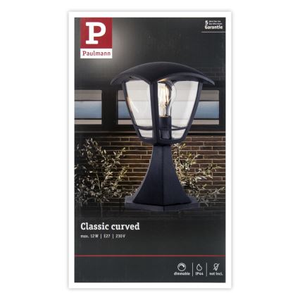 Paulmann 94393 - 1xE27/12W IP44 Vonkajšia lampa CLASSIC 230V