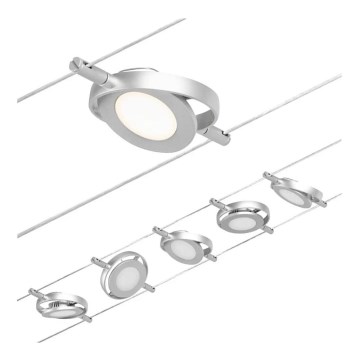 Paulmann 94414 - SADA 5xLED/4,5W Bodové svietidlo do lankového systému ROUNDMAC 230V lesklý chróm