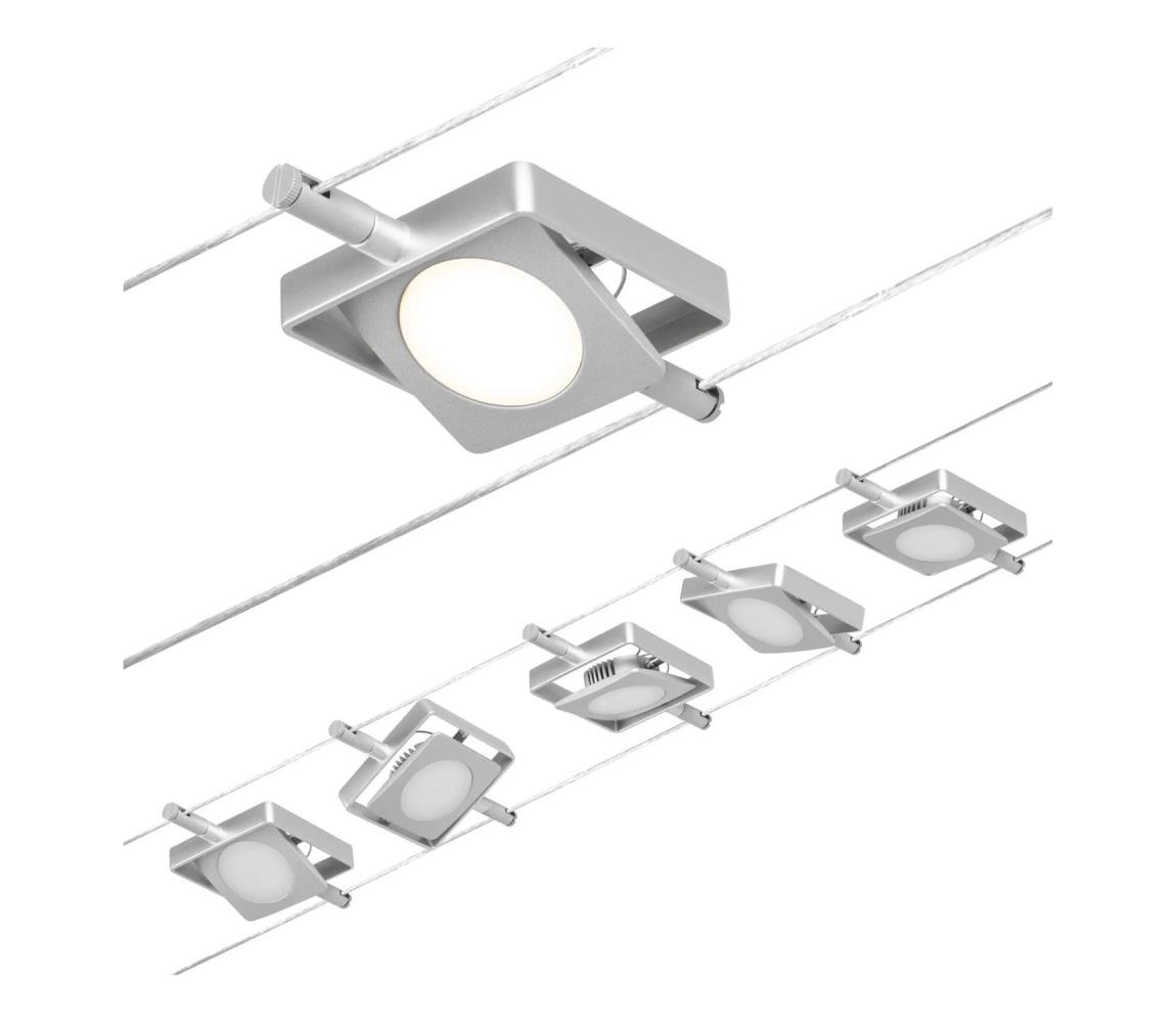 Paulmann 94420 - SADA 5xLED/4,5W Kompletný lankový systém MAC 230V matný chróm 94420