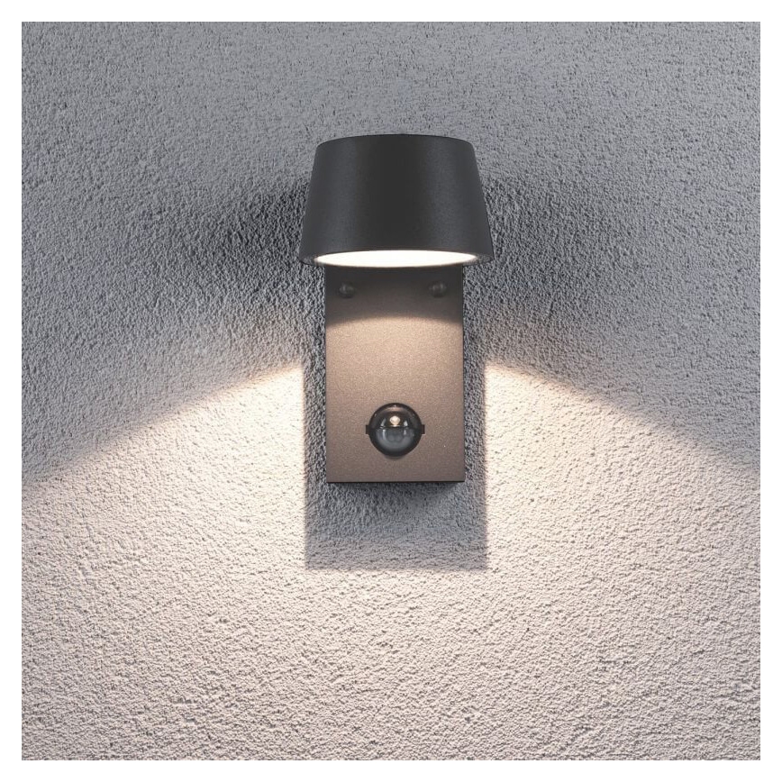 Paulmann 94453 - LED/6W IP44 Vonkajšie nástenné svietidlo so senzorom CAPEA 230V