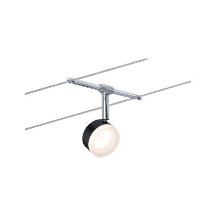 Paulmann 94457 - SADA 5xLED/4W Bodové svietidlo pre lankový systém CLEAR 230V čierna/lesklý chróm