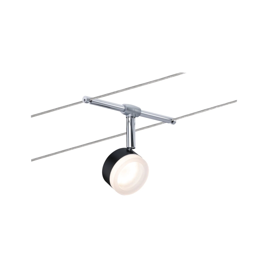 Paulmann 94457 - SADA 5xLED/4W Bodové svietidlo pre lankový systém CLEAR 230V čierna/lesklý chróm