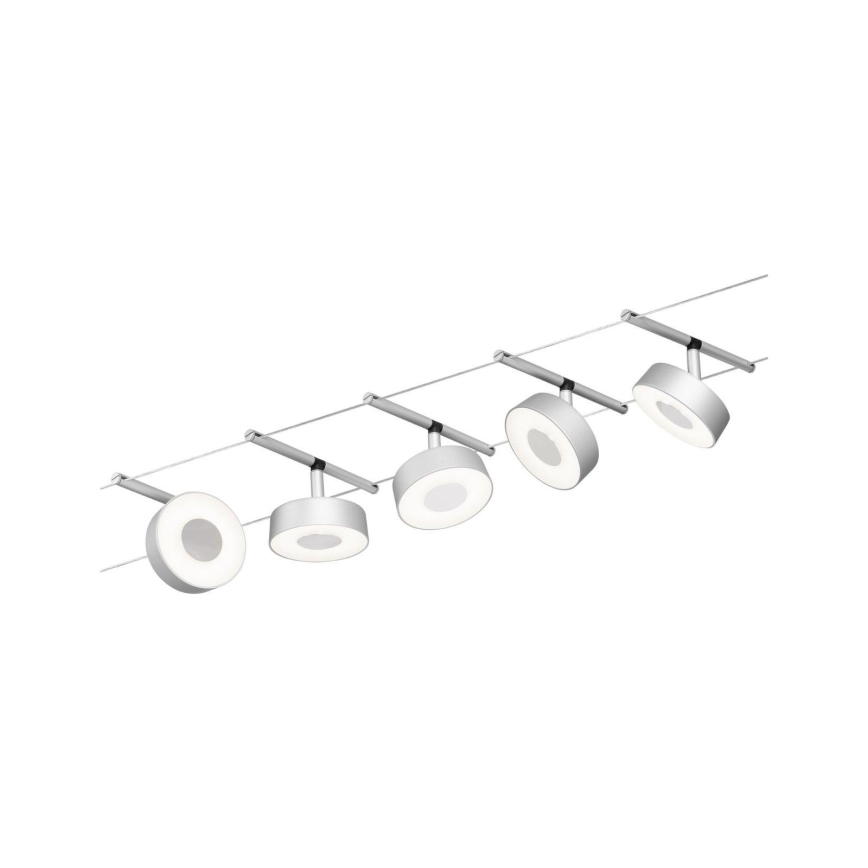 Paulmann 94475 - SADA 5xLED/5W Bodové svietidlo do lankového systému CIRCLE 230V matný chróm