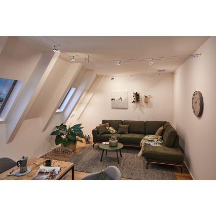 Paulmann 94481 - Sada 5×LED/4,8 W Kompletný lanový systém FRAME 230 V matný chróm