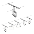 Paulmann 94481 - Sada 5×LED/4,8 W Kompletný lanový systém FRAME 230 V matný chróm