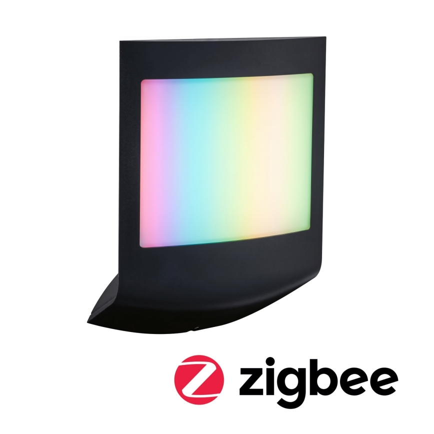 Paulmann 94513 - RGBW LED/8,2W IP44 Stmievateľné vonkajšie nástenné svietidlo so snímačom pohybu a súmraku PADEA 230V antracit