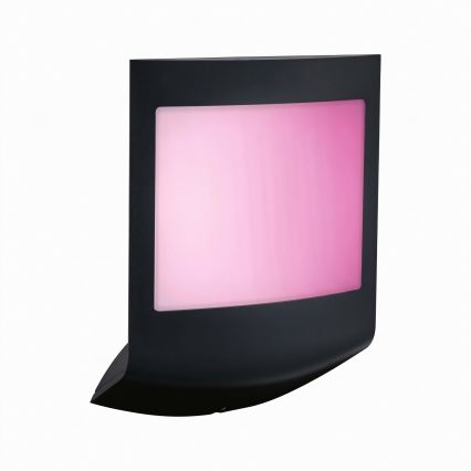 Paulmann 94513 - RGBW LED/8,2W IP44 Stmievateľné vonkajšie nástenné svietidlo so snímačom pohybu a súmraku PADEA 230V antracit