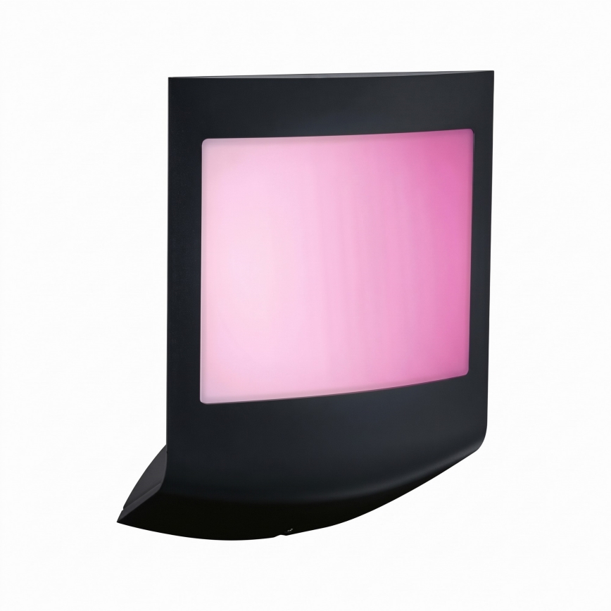 Paulmann 94513 - RGBW LED/8,2W IP44 Stmievateľné vonkajšie nástenné svietidlo so snímačom pohybu a súmraku PADEA 230V antracit
