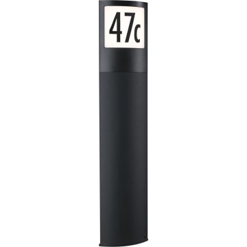 Paulmann 94514 - LED/8,5W IP44 Stmieva­teľné domové osvetlenie so senzorom pohybu a súmraku PADEA 230V antracit