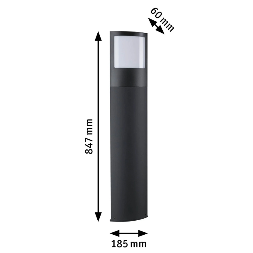 Paulmann 94515 - LED/8,5 W IP44 Stmievateľné osvetlenie domového čísla s pohybovým a súmrakovým senzorom PADEA 230 V antracit
