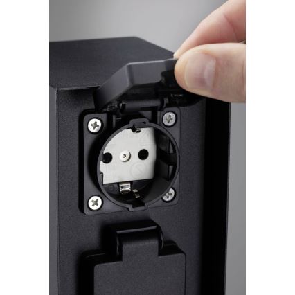 Paulmann 94657 - Vonkajší zásuvkový stĺpik RIO 2Z SCHUKO 230V IP44