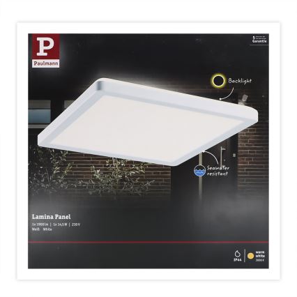 Paulmann 94659 - LED/14,5W IP44 Vonkajšie svietidlo LAMINA 230V biela