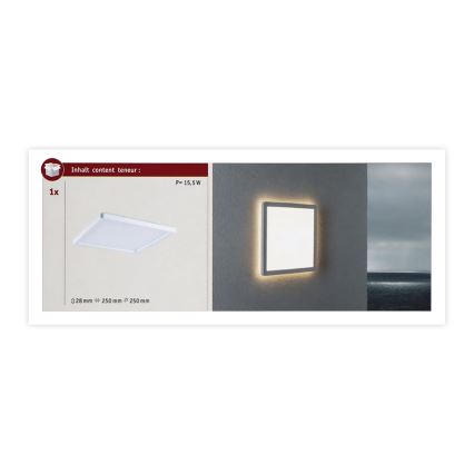 Paulmann 94659 - LED/14,5W IP44 Vonkajšie svietidlo LAMINA 230V biela