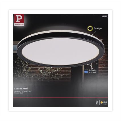 Paulmann 94660 - LED/14,5W IP44 Vonkajšie svietidlo LAMINA 230V čierna