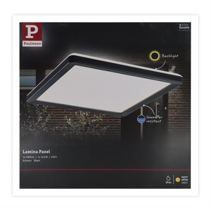 Paulmann 94661 - LED/14,5W IP44 Vonkajšie svietidlo LAMINA 230V čierna