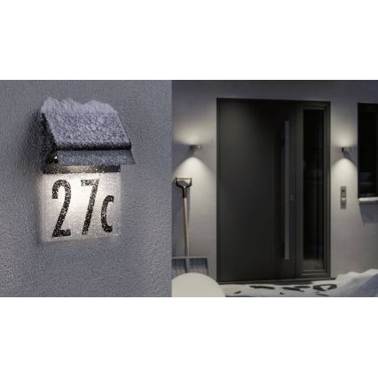 Paulmann 94694 - LED/0,2W IP44 Solárne domové číslo NEDA 3,7V 1800 mAh