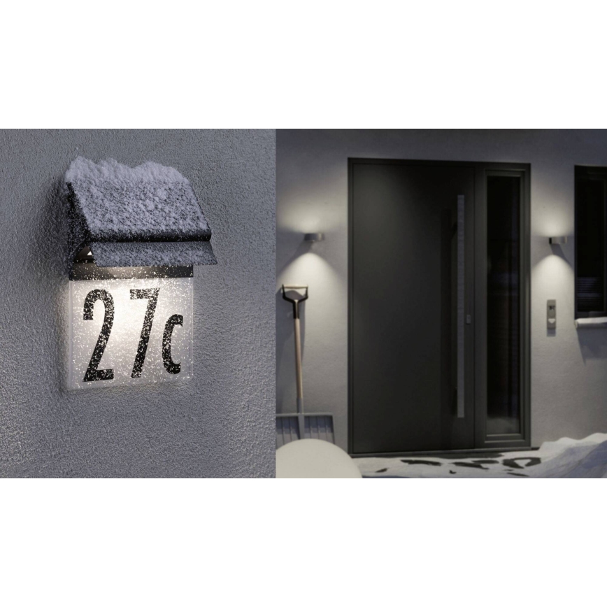 Paulmann 94694 - LED/0,2W IP44 Solárne domové číslo NEDA 3,7V 1800 mAh