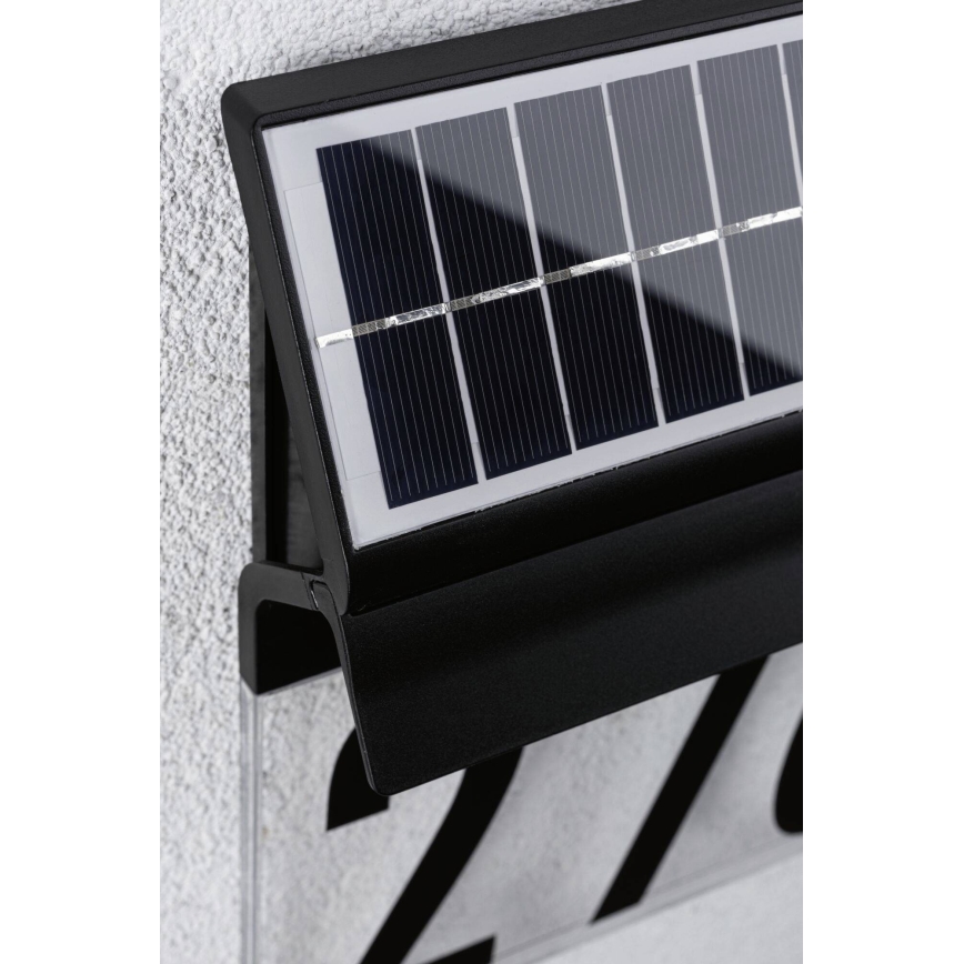 Paulmann 94694 - LED/0,2W IP44 Solárne domové číslo NEDA 3,7V 1800 mAh
