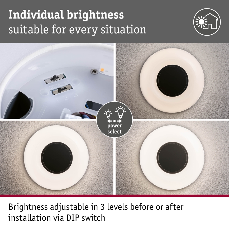 Paulmann 94955 - LED/20,5W IP65 Stmievateľné vonkajšie nástenné svietidlo AUREVA 230V 2200/3000/4000K antracit