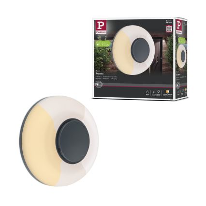 Paulmann 94955 - LED/20,5W IP65 Stmievateľné vonkajšie nástenné svietidlo AUREVA 230V 2200/3000/4000K antracit