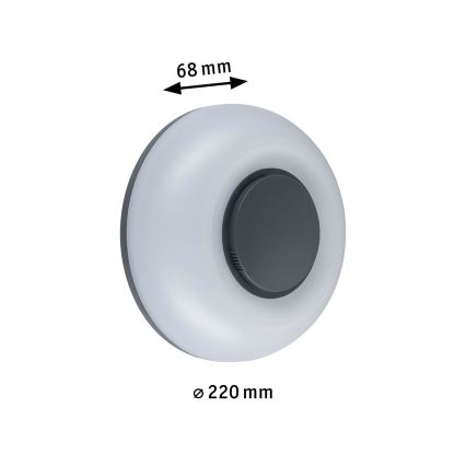 Paulmann 94955 - LED/20,5W IP65 Stmievateľné vonkajšie nástenné svietidlo AUREVA 230V 2200/3000/4000K antracit