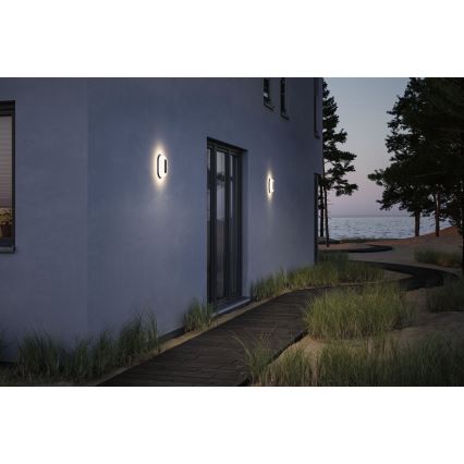 Paulmann 94957 - LED/18,5W IP65 stmievateľné vonkajšie nástenné svietidlo ELUNOR 230V 2200/3000/4000K antracit