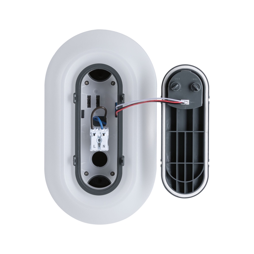Paulmann 94958 - LED/18,5W IP65 Stmievateľné vonkajšie nástenné svietidlo s pohybovým a súmrakovým snímačom ELUNOR 230V 2200/3000/4000K antracit