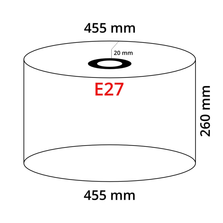 Paulmann 95367 - Tienidlo TESSA E27 pr.45,5 cm