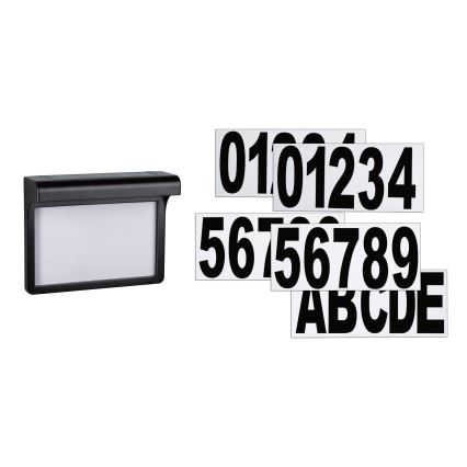 Paulmann 95388 - LED/0,05W IP44 Solárne domové číslo so senzorom DAYTON 1,2V 600 mAh