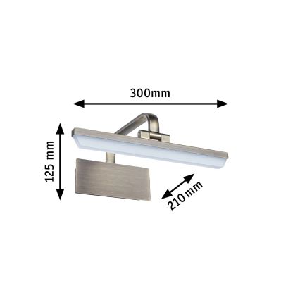 Paulmann 95568 - LED/6W Nástenné svietidlo na obrazy RENAN 230V 30 cm mosadz